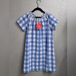 NWT Hanna Andersson Swiss Dot & Checked Dress  Size 140 (10)